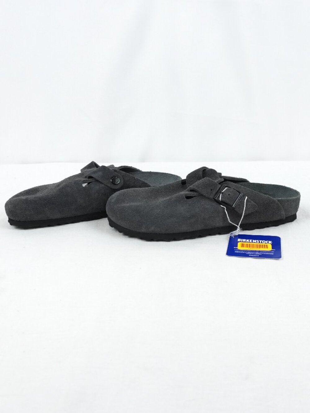 Birkenstock Boston Suede Leather Clogs In Charcoal - Women's US Size 6